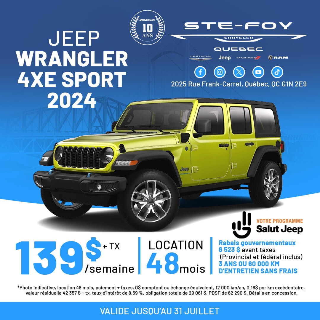 Jeep Wrangler 4Xe Sport 2024